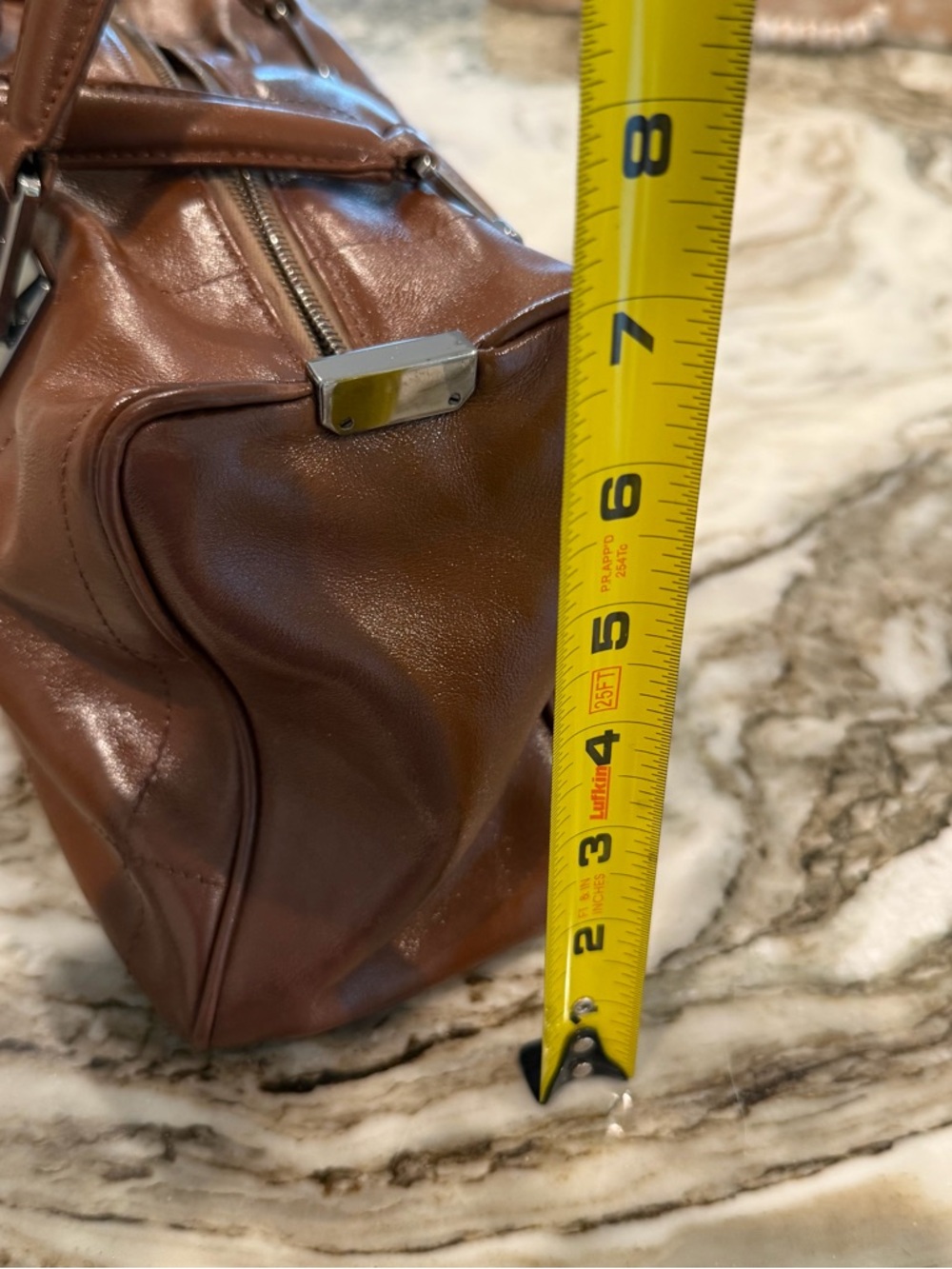 ✨CHANEL Chocolate Bar Brown Quilted Leather Duffel Bag with Silver Hardware - Picture 14 of 17